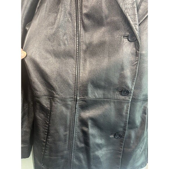 Wilson Leather Pelle Studio Women’s Double Breasted Leather Jacket Vintage Sz 3X - Picture 9 of 16